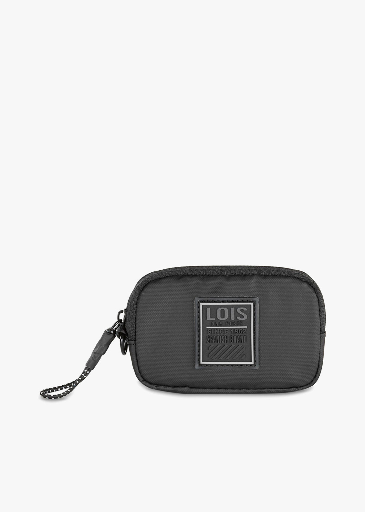 Monedero De Lona logo frontal negro
