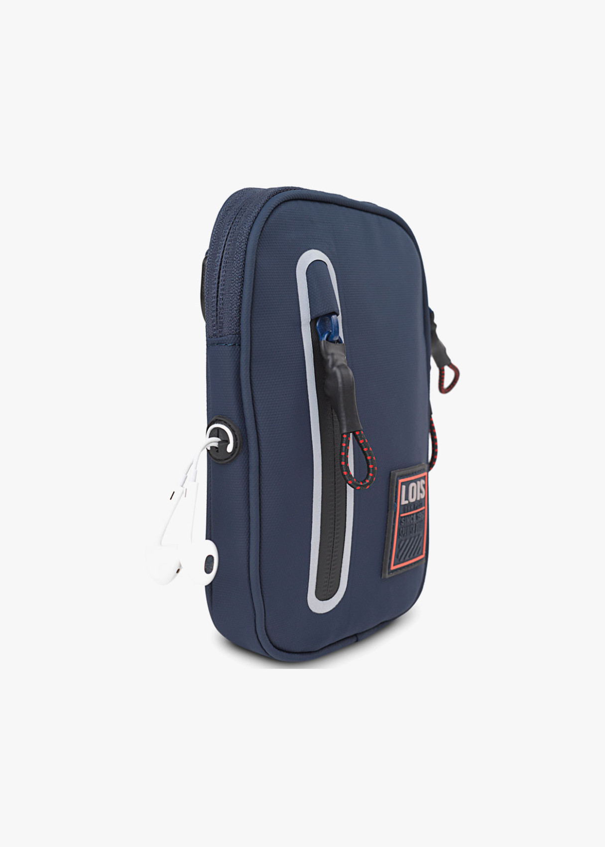 Bandolera Mini impermeable con cremalleras azul