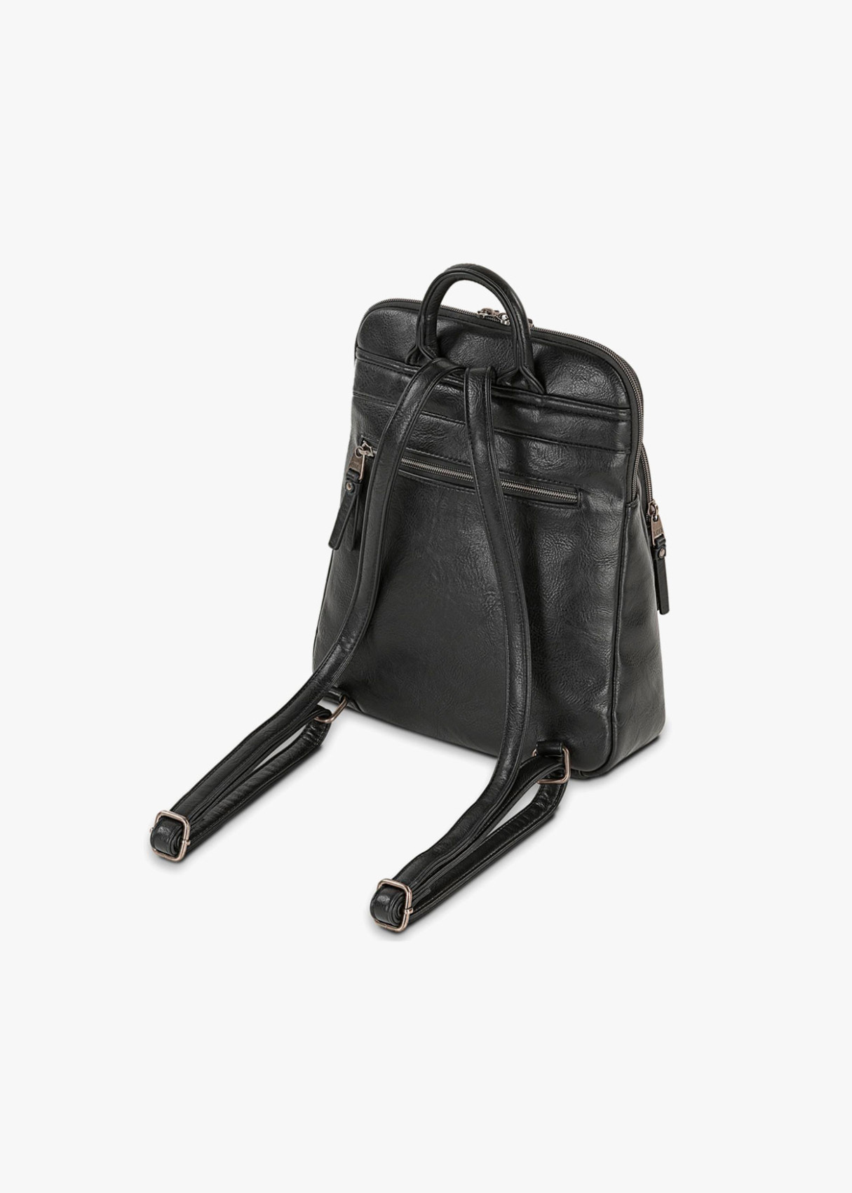 Mochila piel sintética bordados líneas