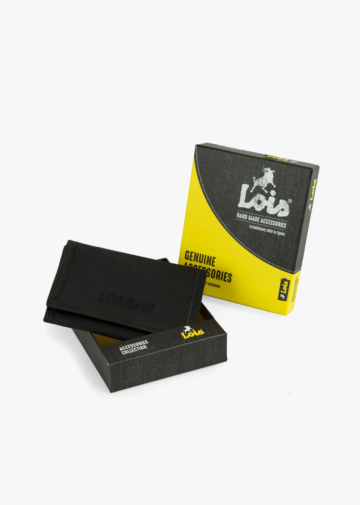 Cartera Billetera con monedero Tarjetero de lona y Protección Anti Escaneo RFID negra