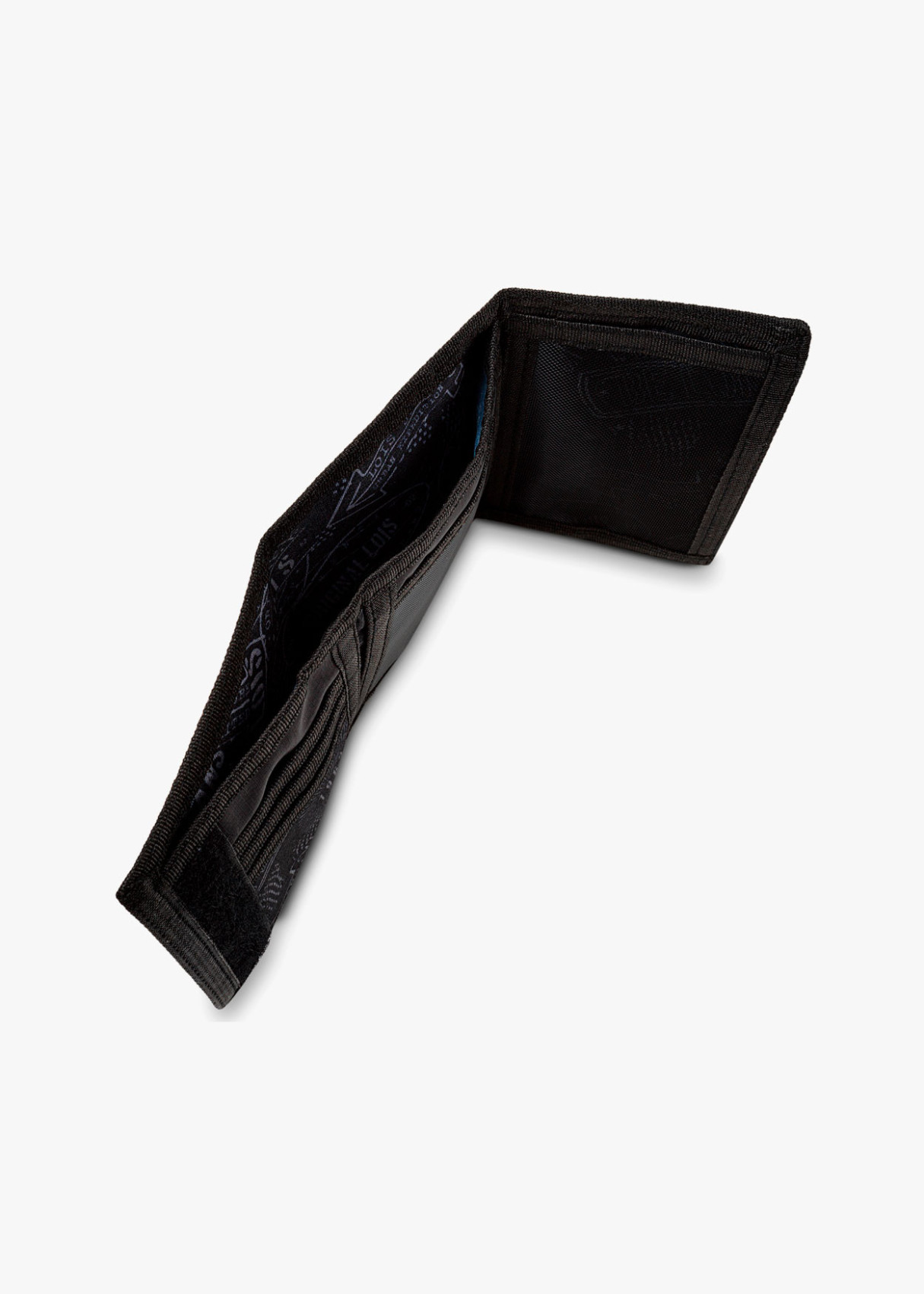 Cartera Billetera con monedero Tarjetero de lona y Protección Anti Escaneo RFID negra