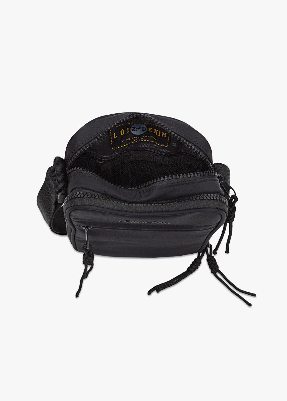 Bolso Bandolera Con Doble Compartimento negro
