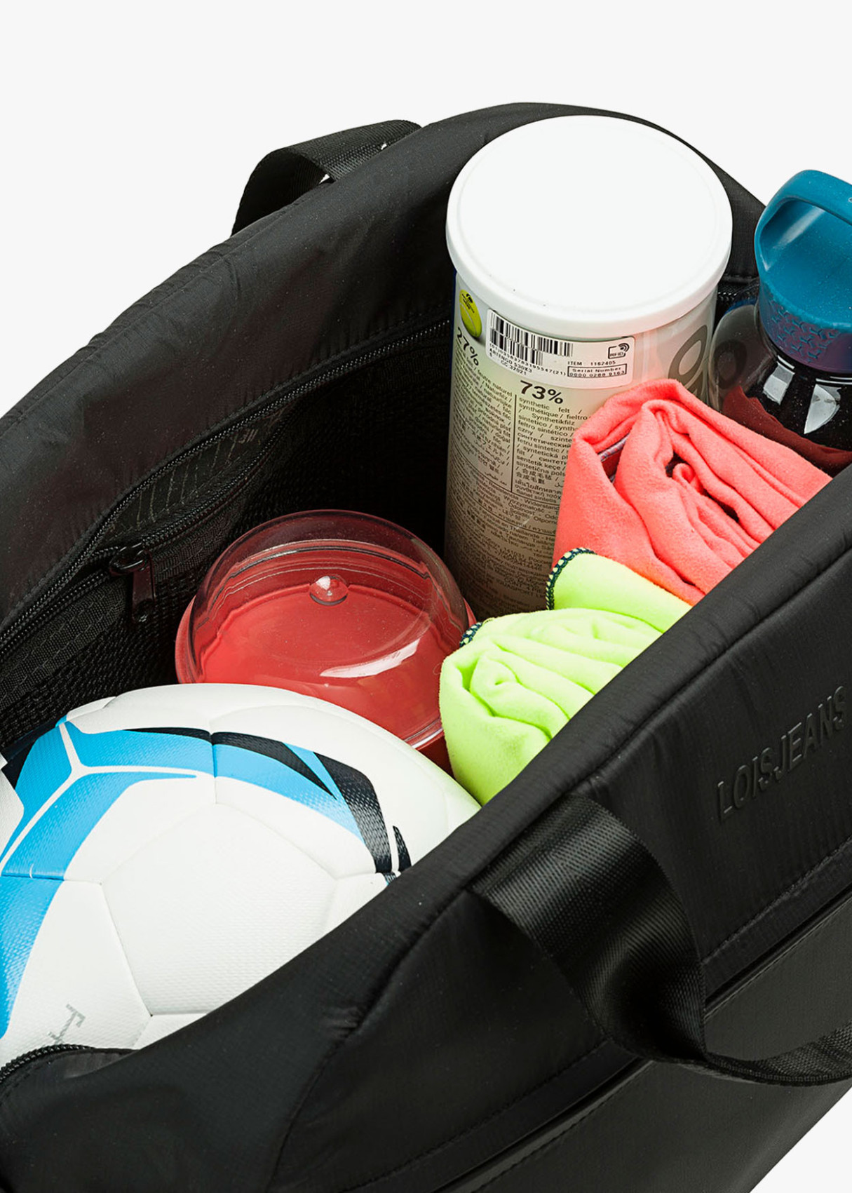 Bolsa De Viaje Para Cabina con Doble tirador y cremalleras negra