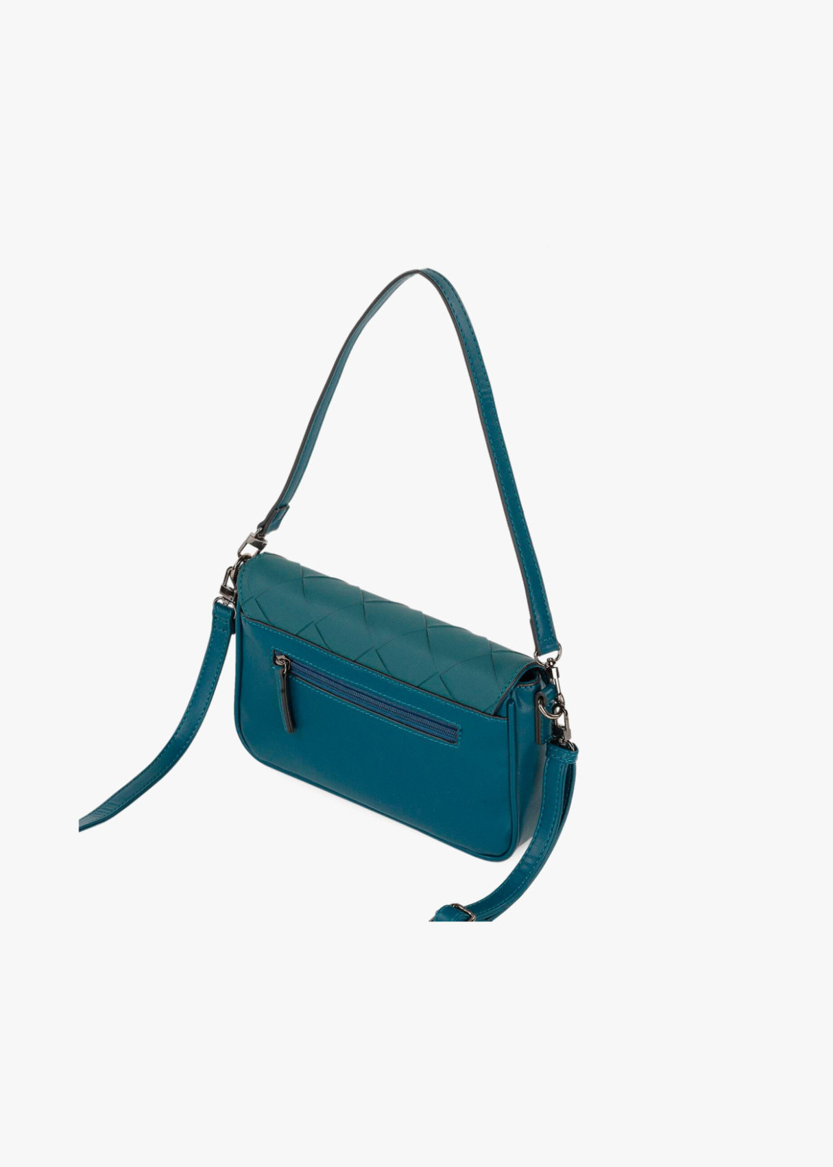 Bolso de hombro con bandolera llavero monedero azul