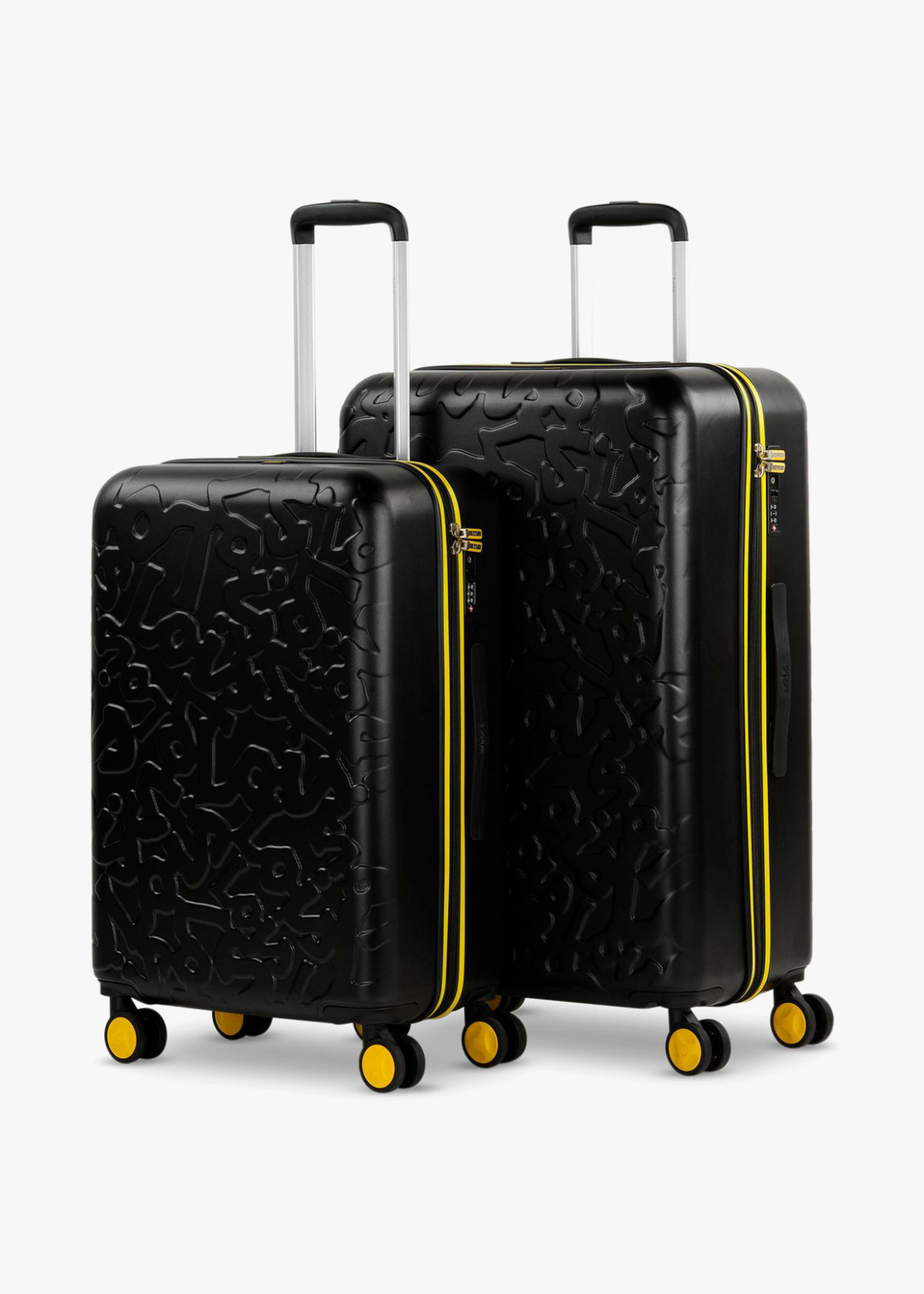 Maleta Mediana y Grande rígida con ruedas trolley negro