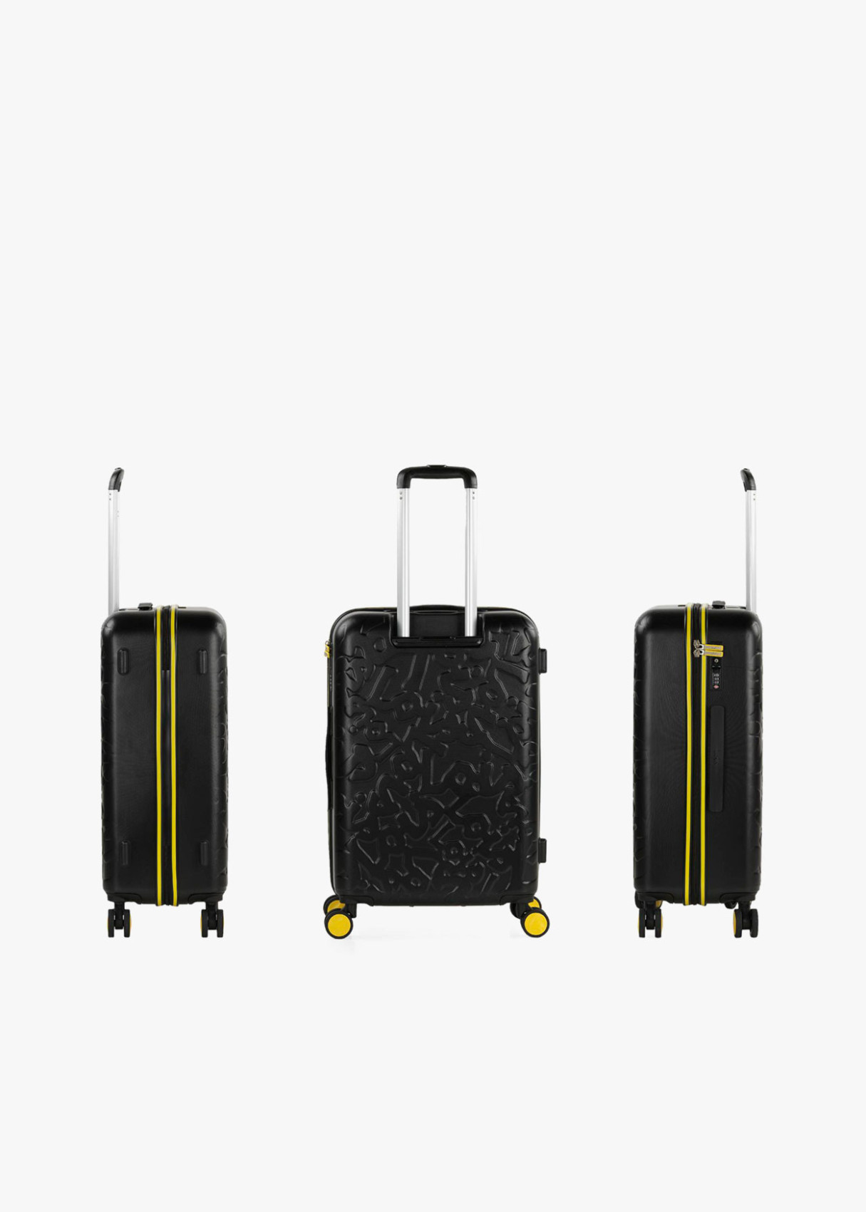 Maleta Mediana y Grande rígida con ruedas trolley negro