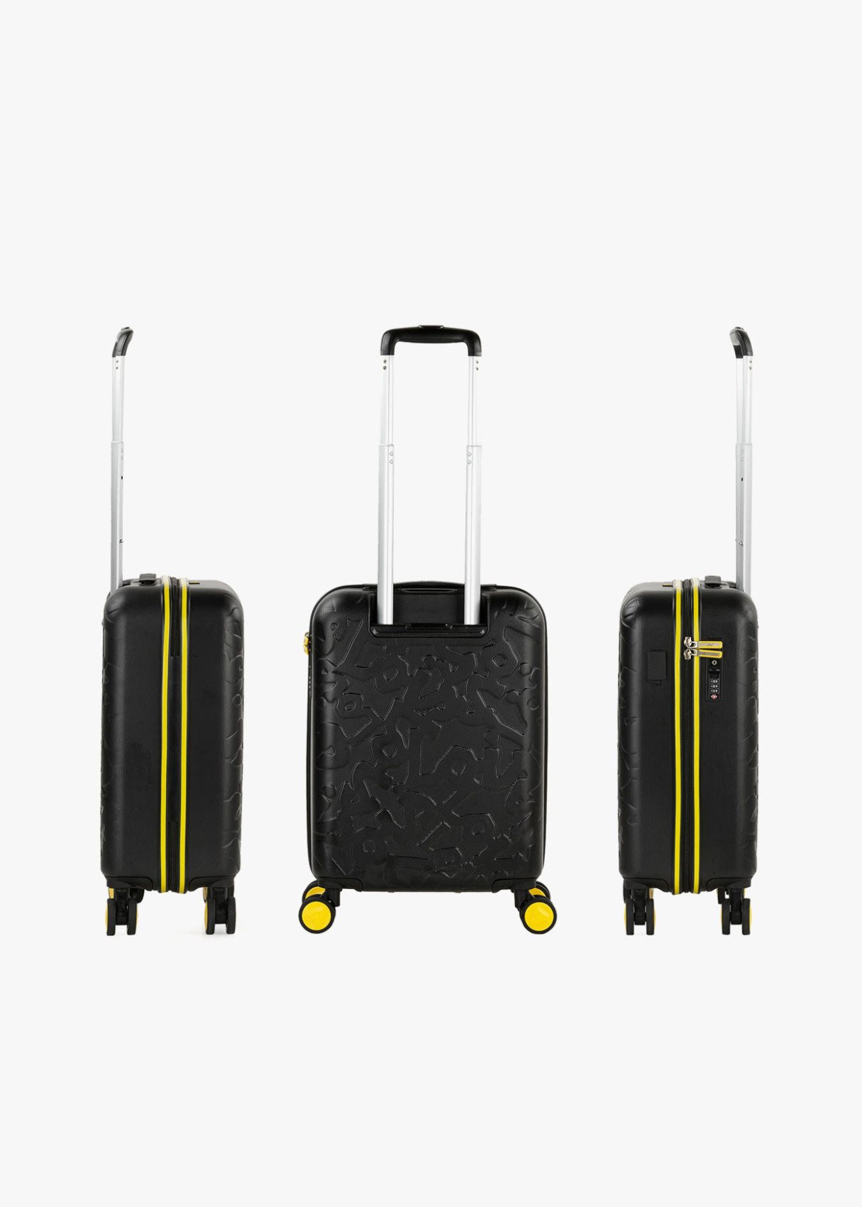 Maletas Cabina y Grande rígida con ruedas Trolley negro