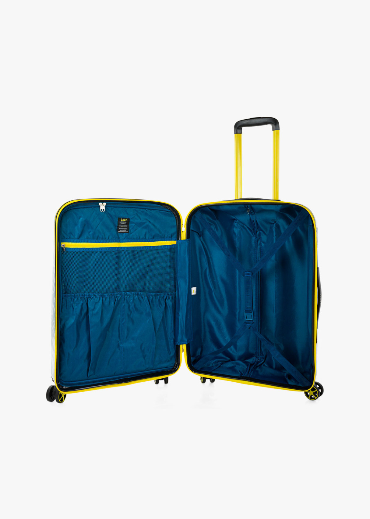 Maleta mediana 4 Ruedas estampada Azul
