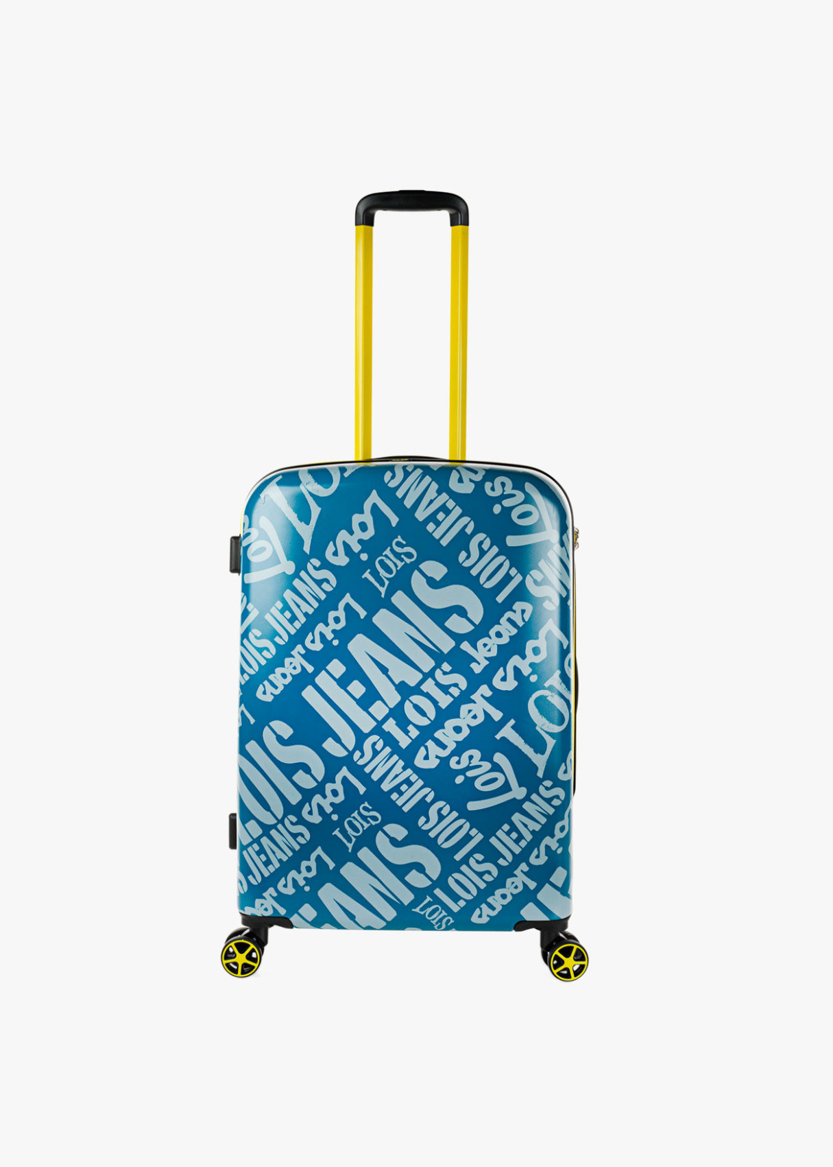 Maleta mediana 4 Ruedas estampada Azul