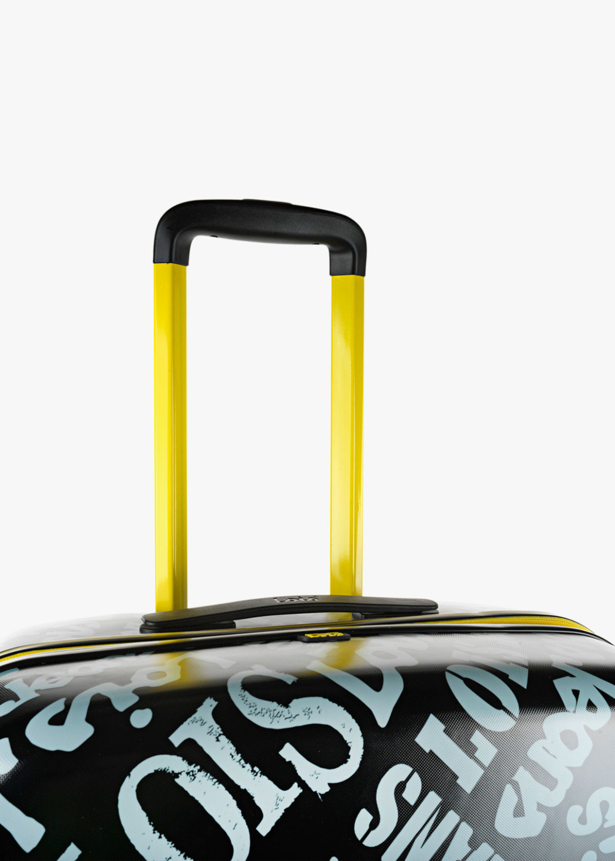 Maleta Grande 4 ruedas estampada Negra