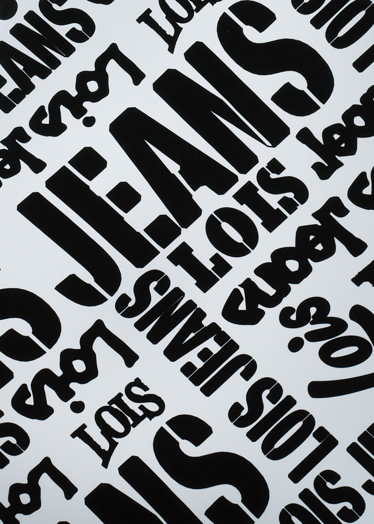 Maleta Grande 4 ruedas estampada  Blanca y negra