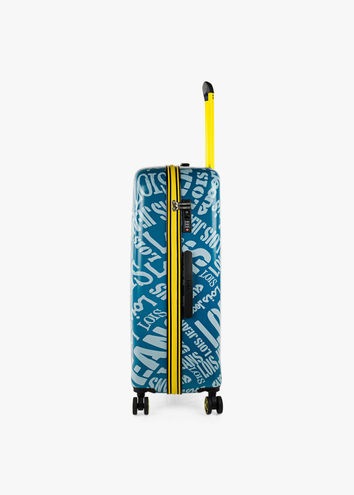 Maleta Grande 4 ruedas estampada Azul