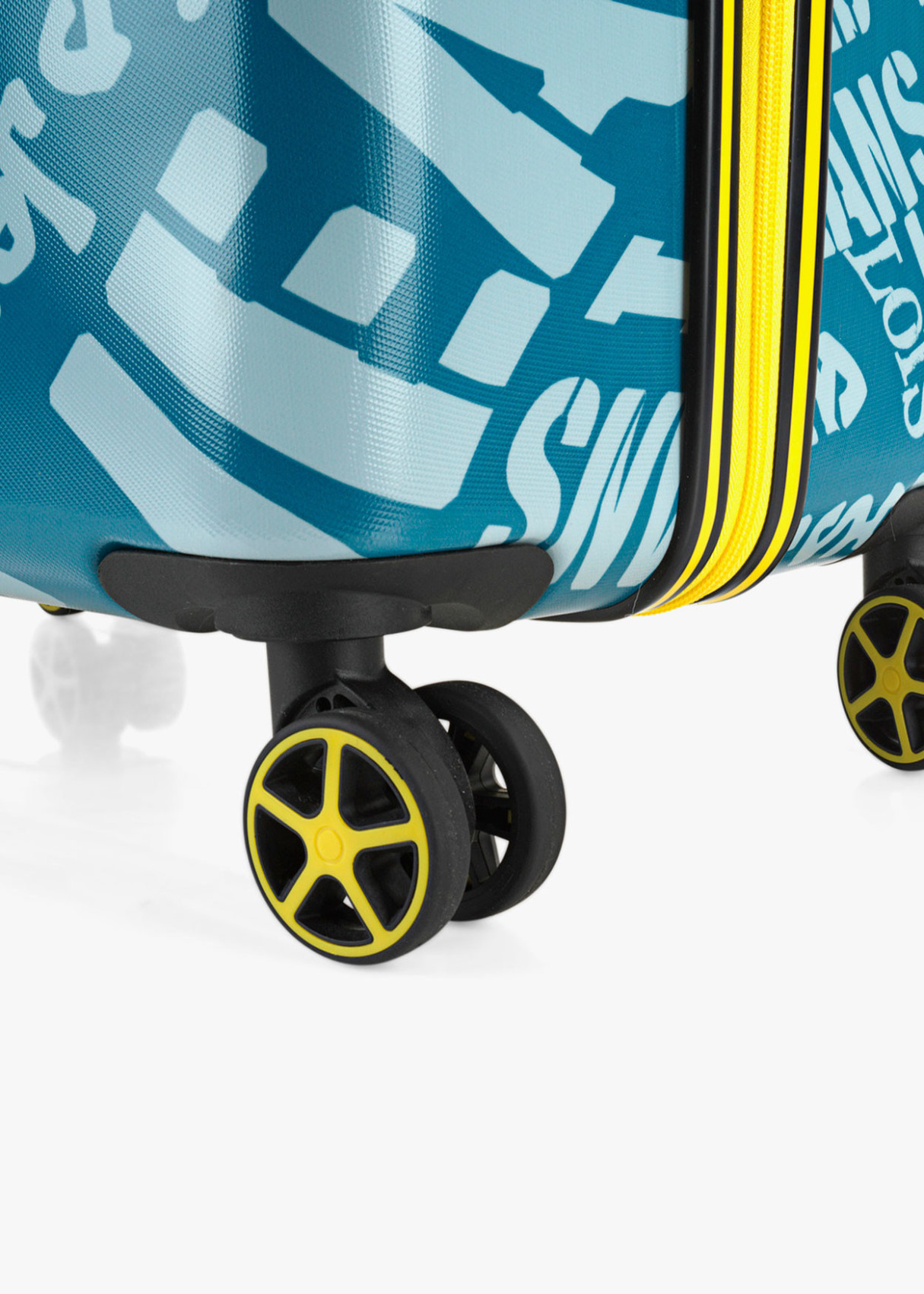 Maleta Grande 4 ruedas estampada Azul