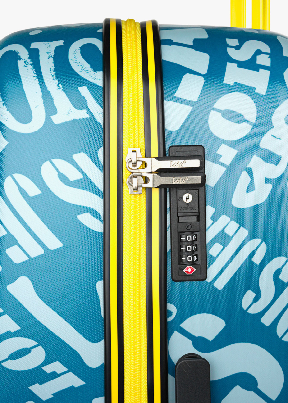 Maleta Grande 4 ruedas estampada Azul