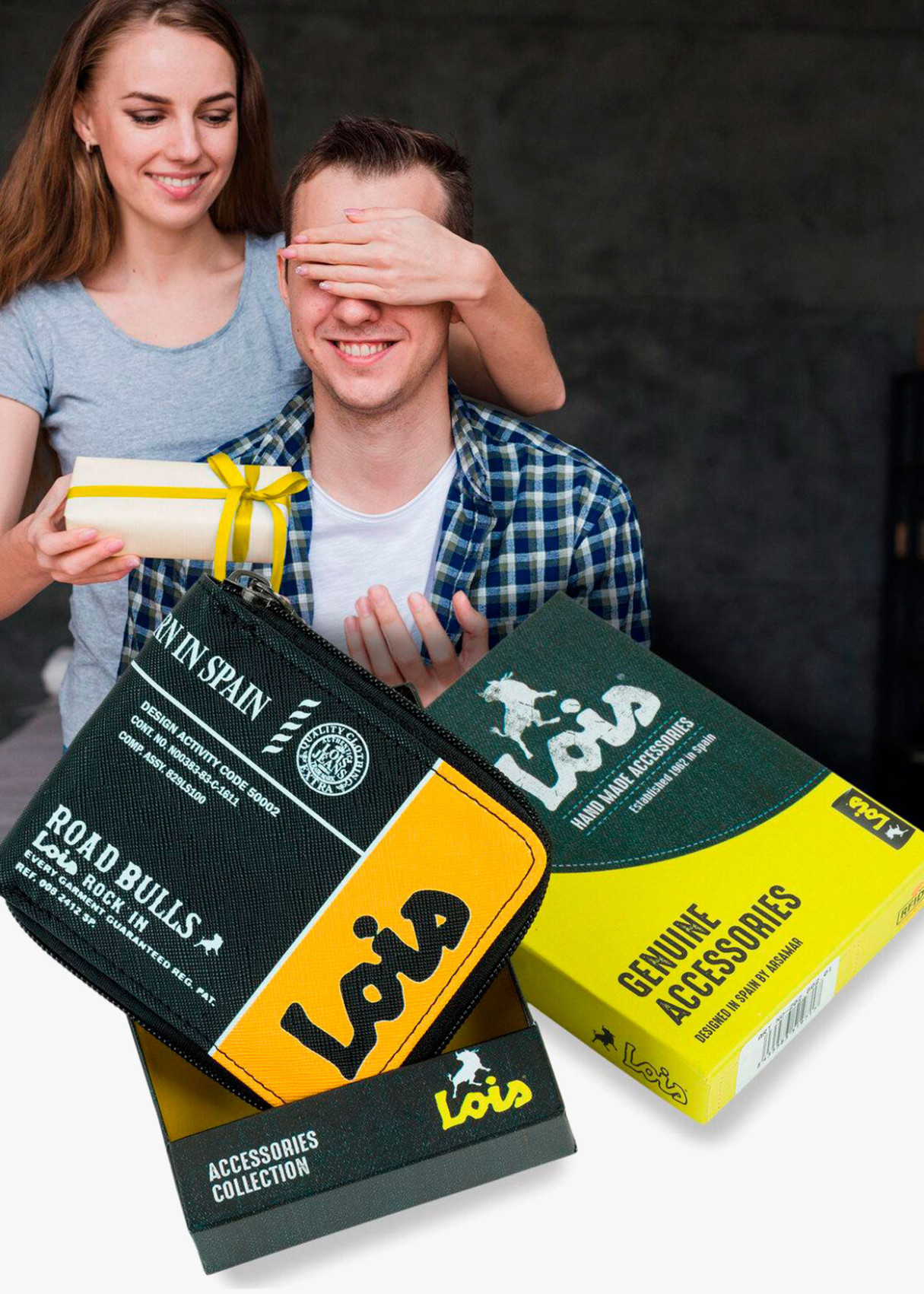 Cartera pequeña con billetera monedero bicolor