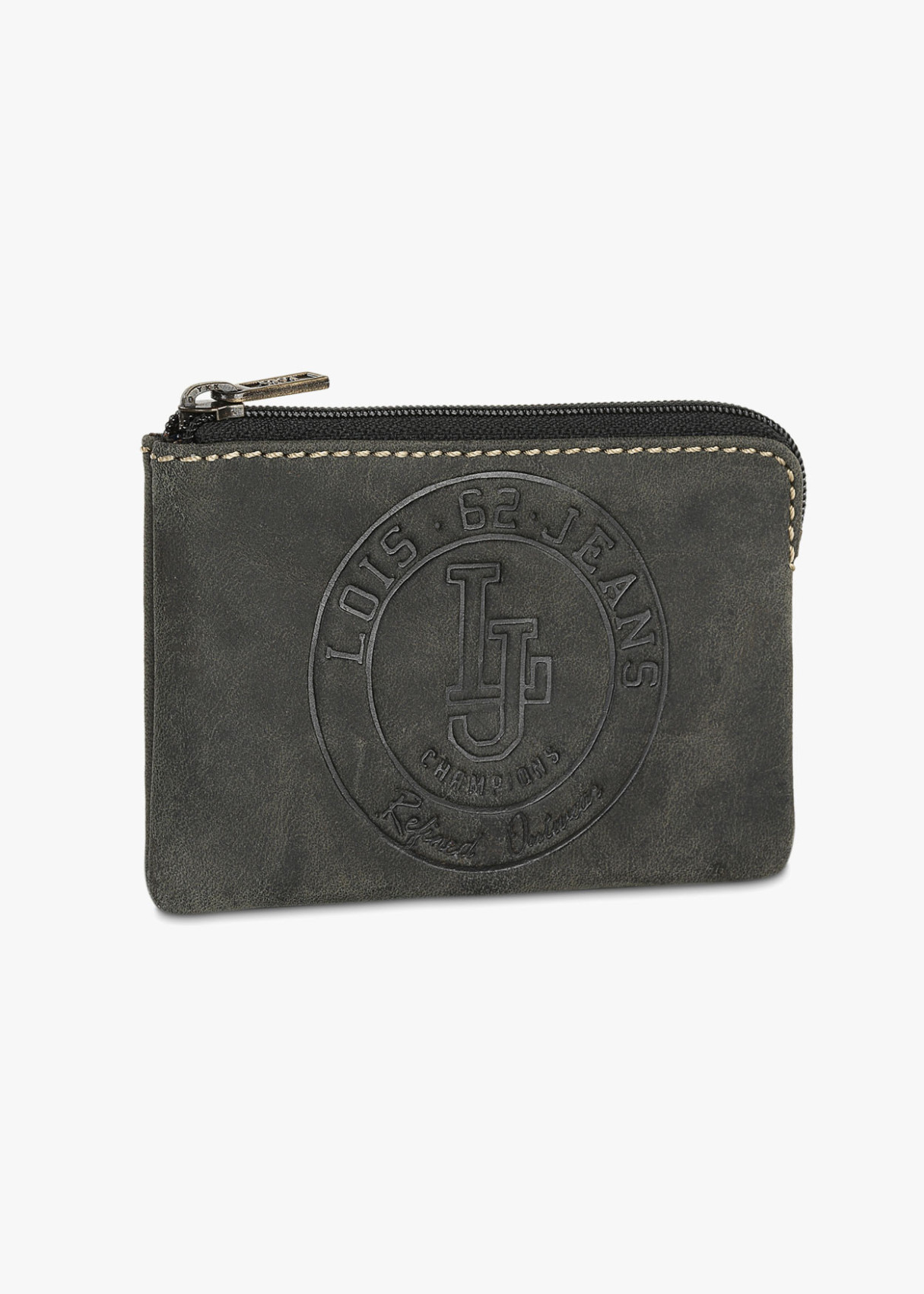 Monedero de piel con Llavero Interior con Protección RFID negro
