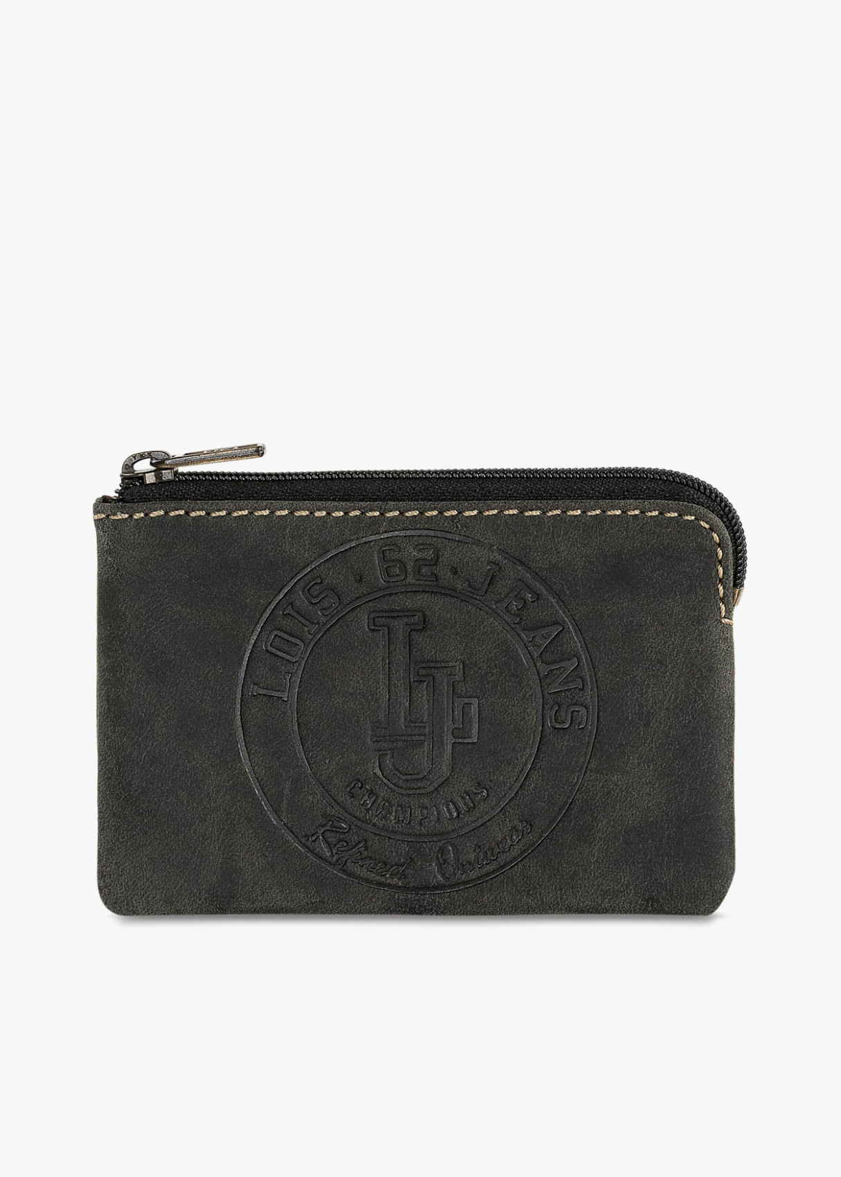 Monedero de piel con Llavero Interior con Protección RFID negro