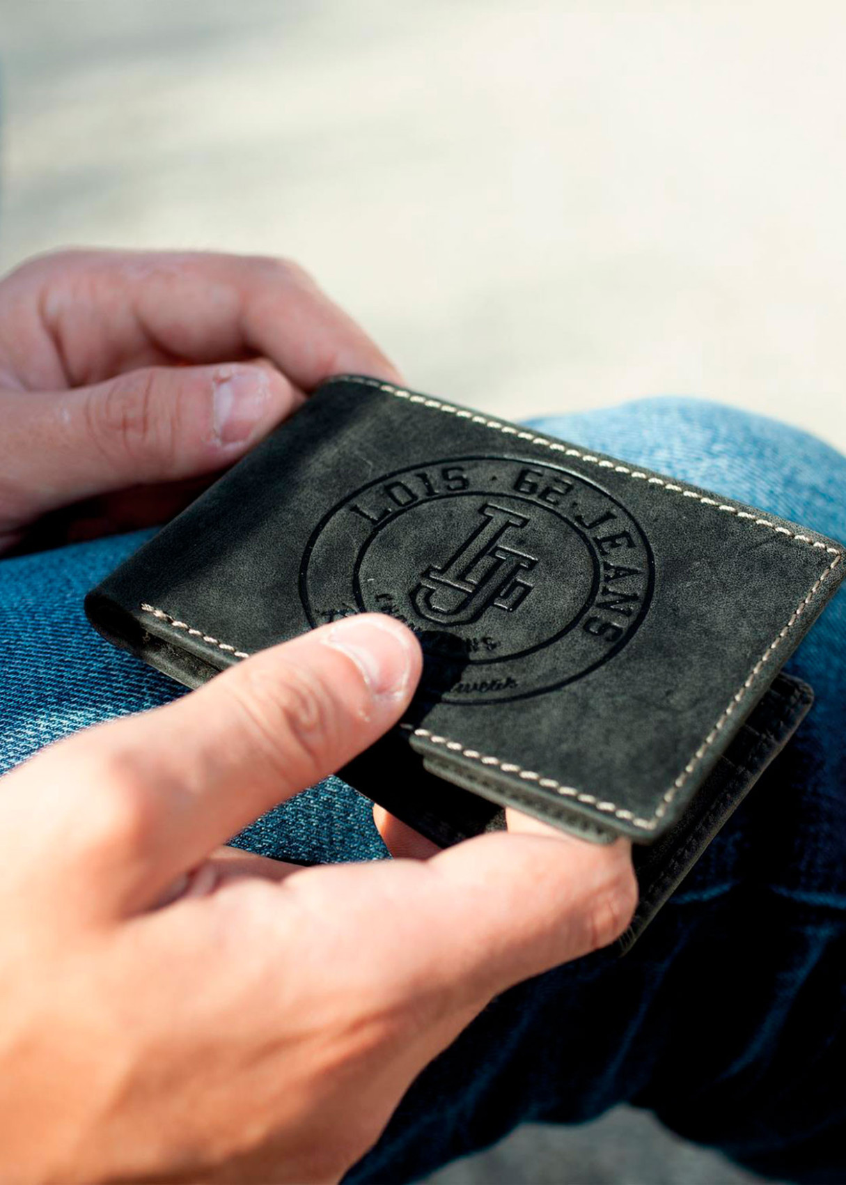 Billetera De Piel con Protección RFID negra