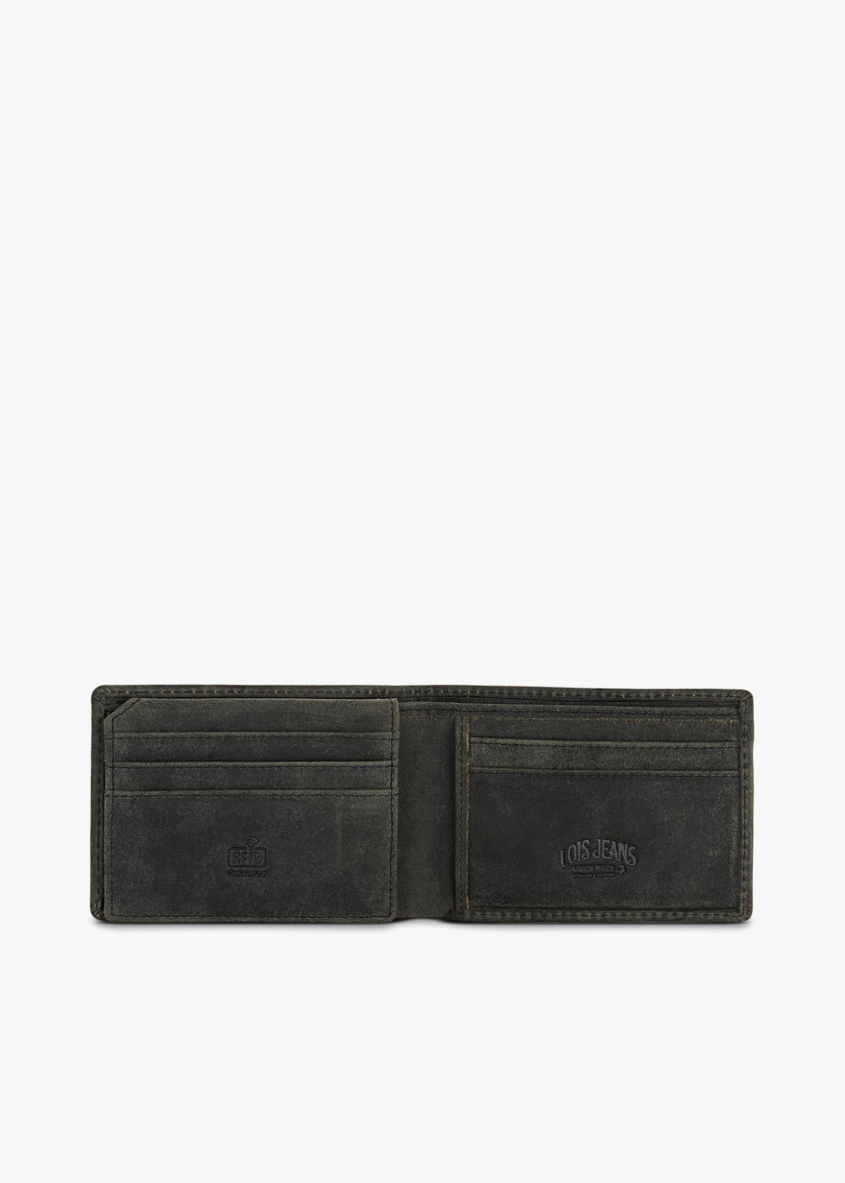 Billetera De Piel con Protección RFID negra
