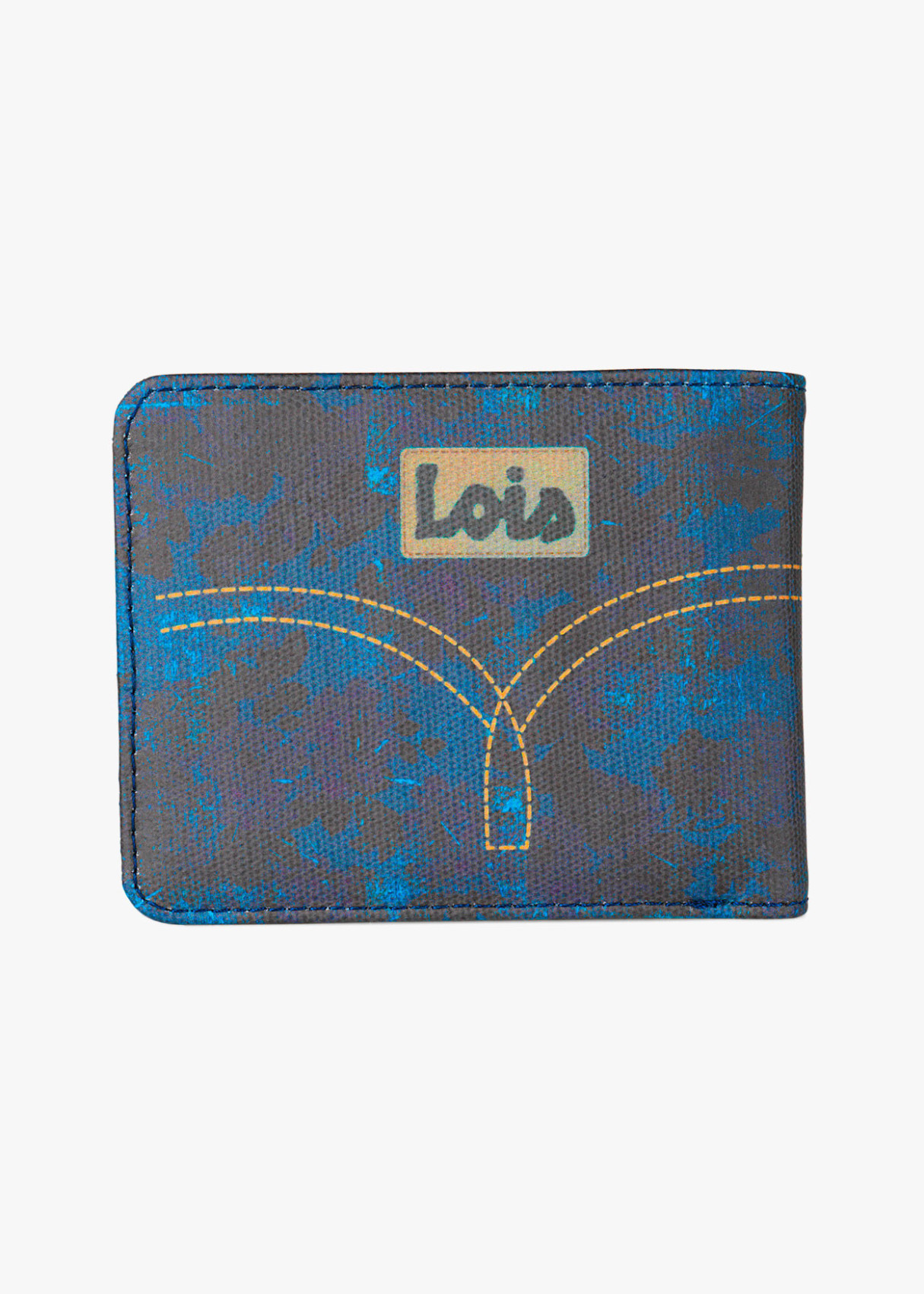 Cartera Billetera Tarjetero de lona estampado jeans azul