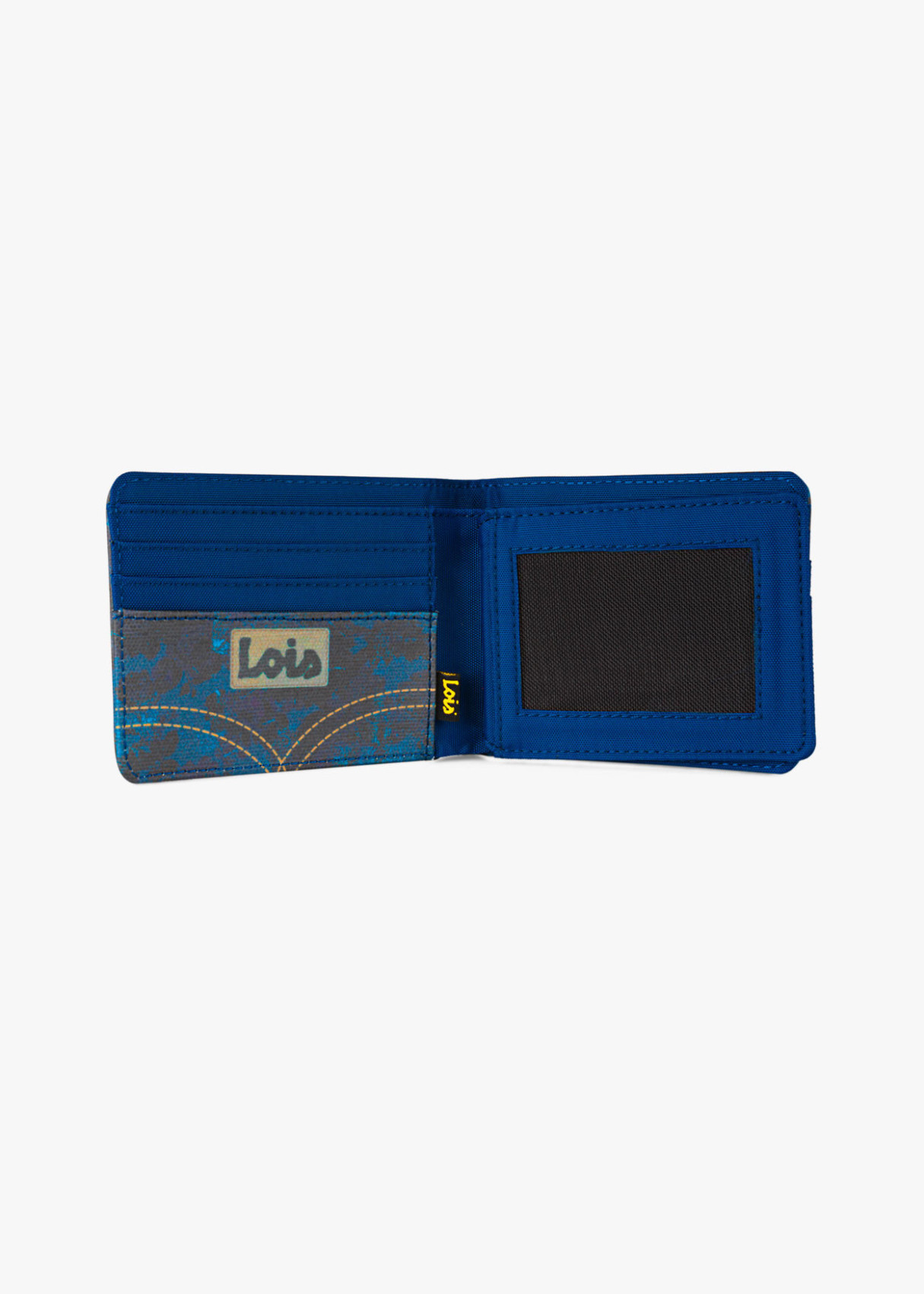 Cartera Billetera Tarjetero de lona estampado jeans azul