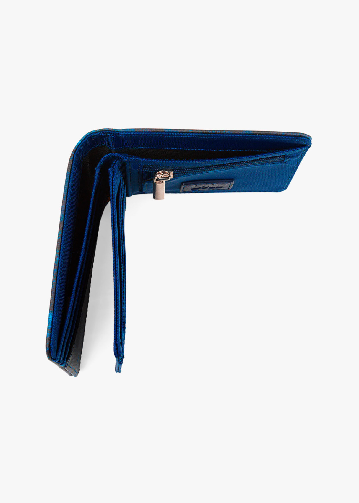 Cartera Billetera Tarjetero de lona estampado jeans azul