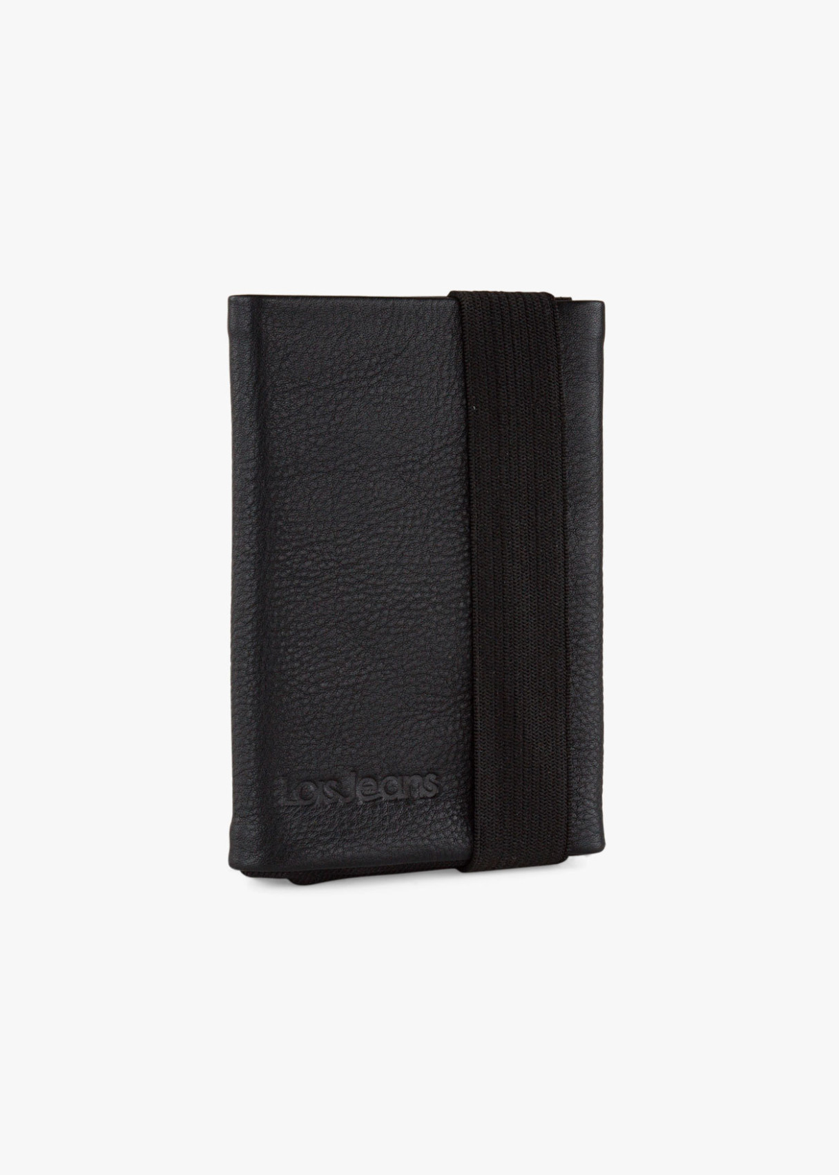 Cartera billetera con tarjetero y monedero cierre elástico negra