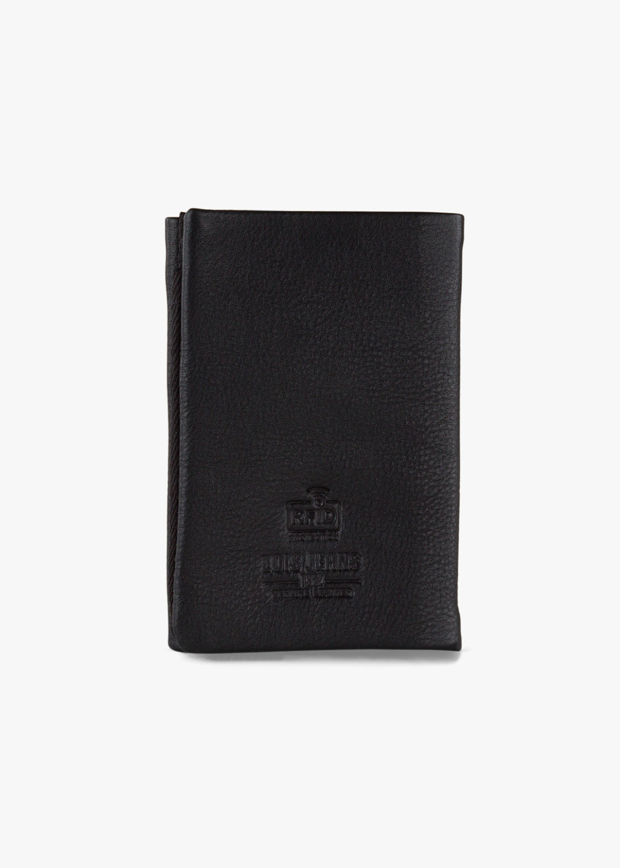 Cartera billetera con tarjetero y monedero cierre elástico negra