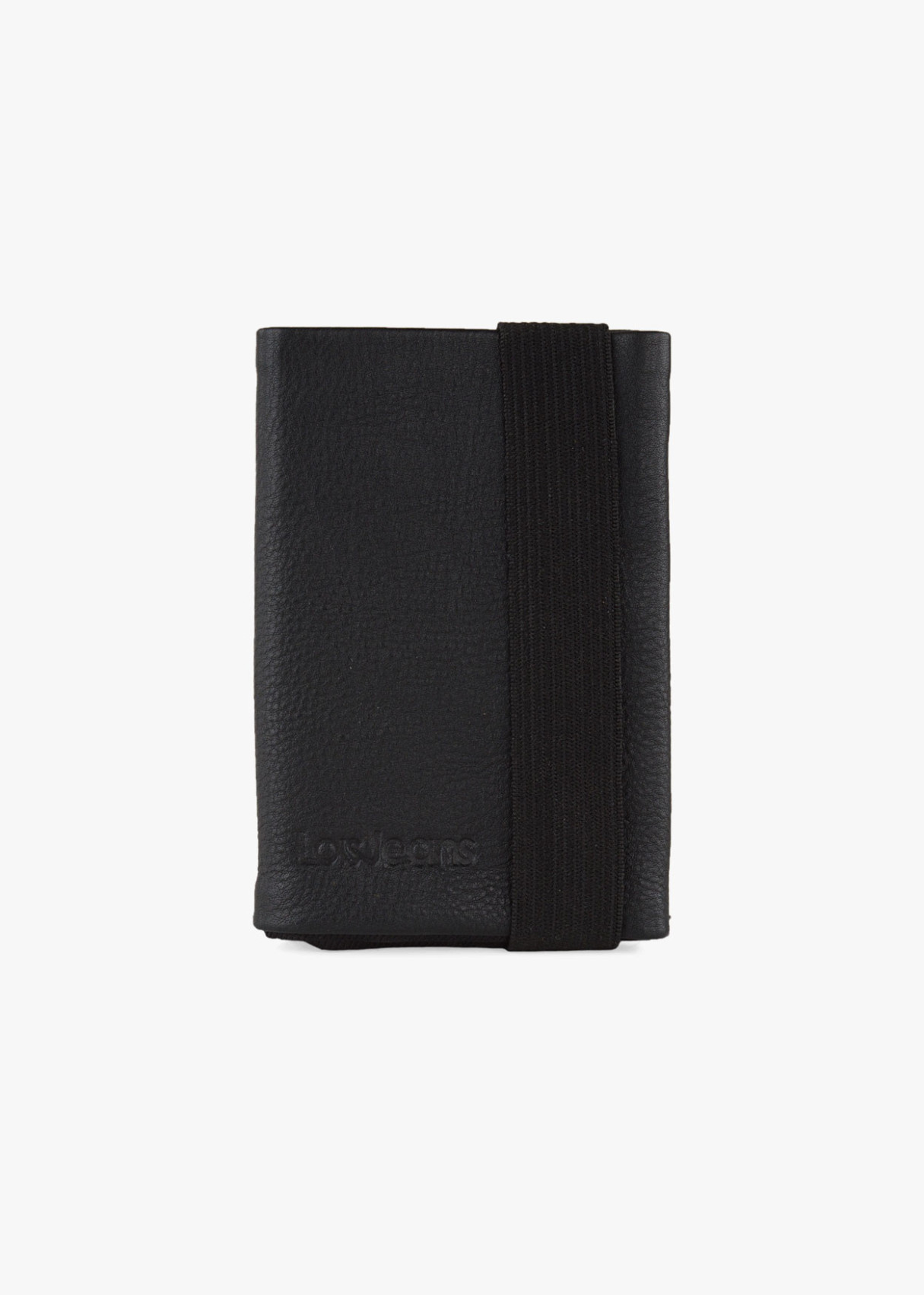 Cartera billetera con tarjetero y monedero cierre elástico negra