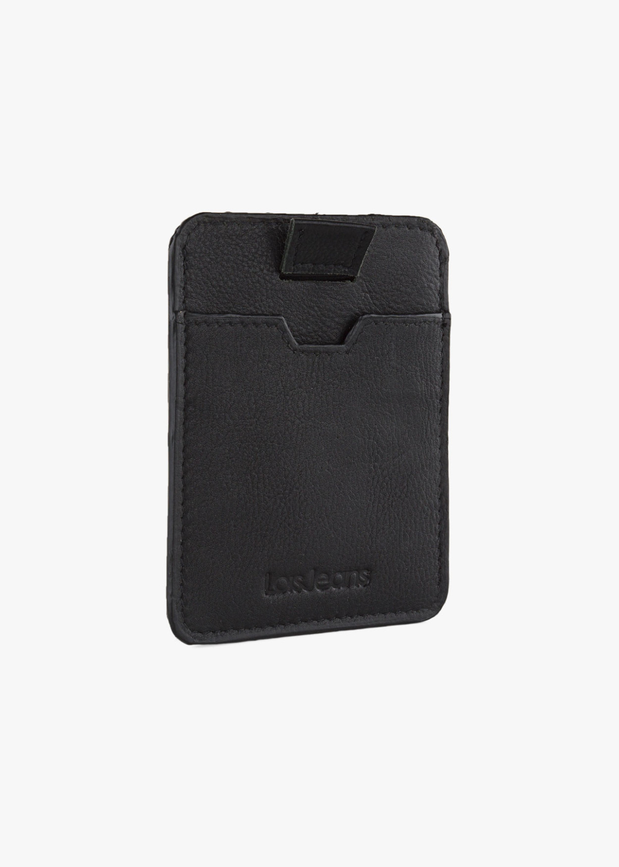 Cartera tarjetero logo relieve negra