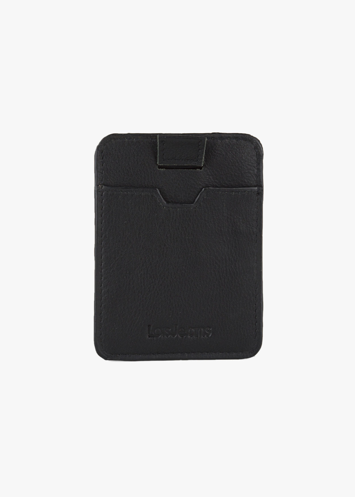 Cartera tarjetero logo relieve negra