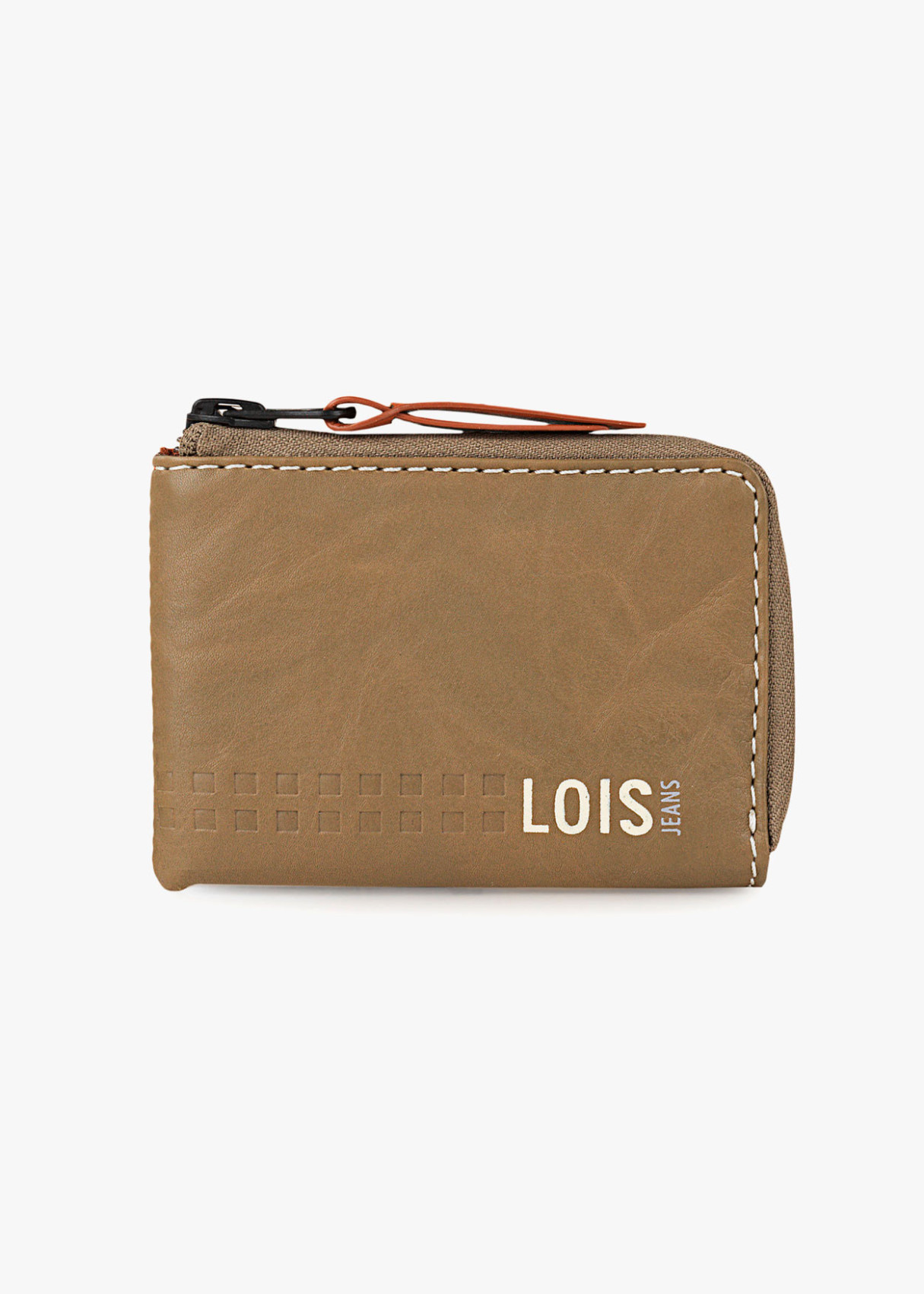 Monedero de piel llavero TEMPLE taupe