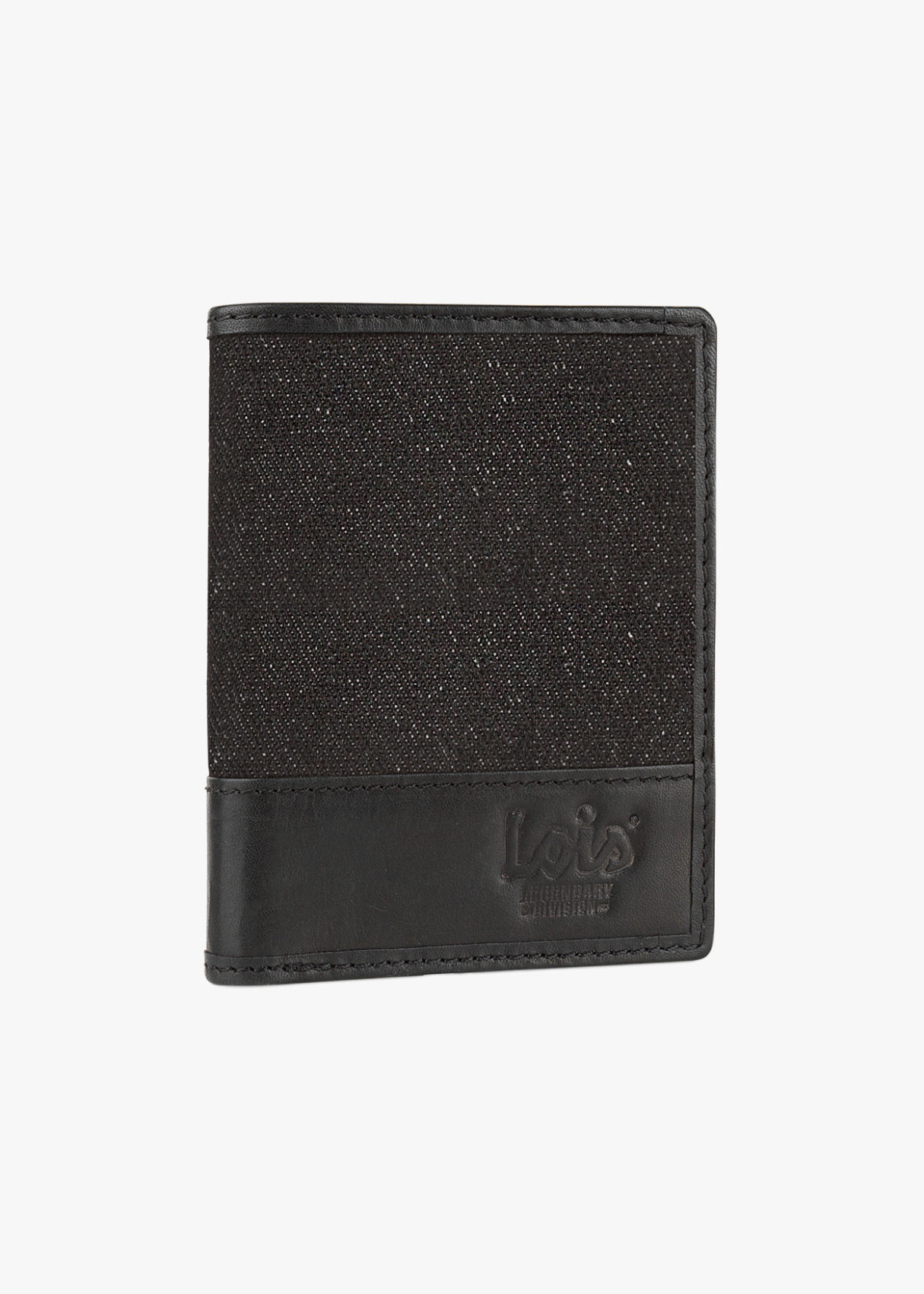 Cartera de lona denim negro