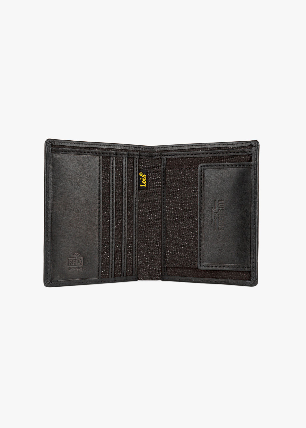 Cartera de lona denim negro
