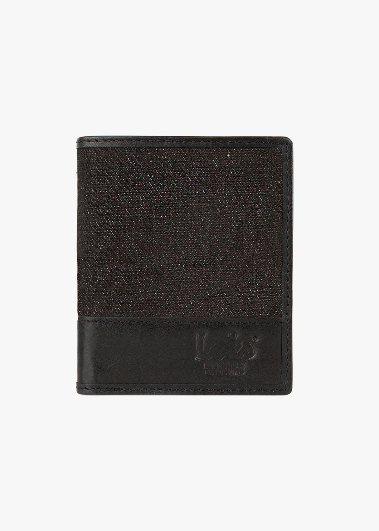 Cartera de lona denim negro