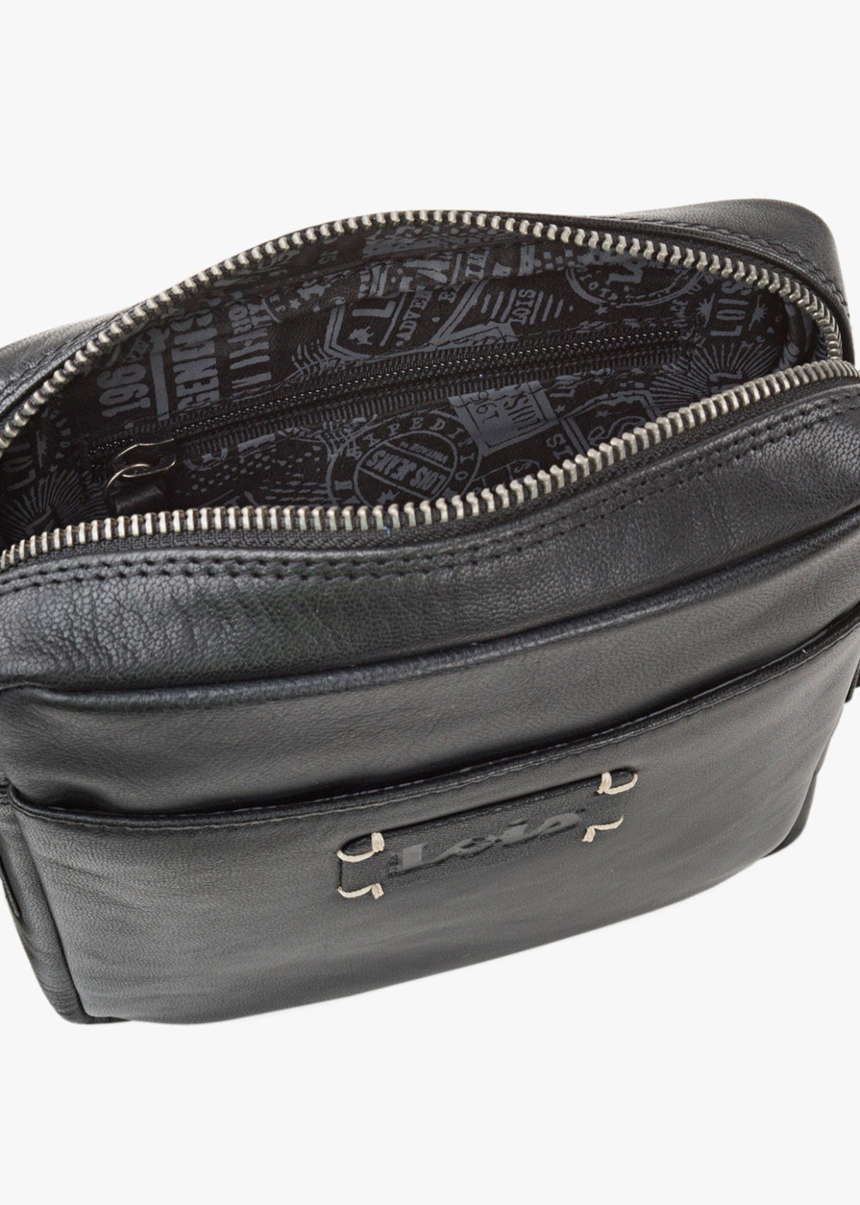 Bandolera ajustable detalle logo con cremallera negra