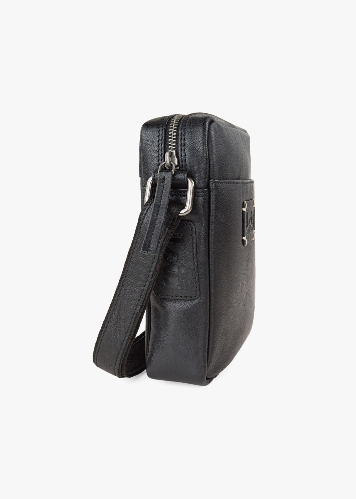 Bandolera ajustable detalle logo con cremallera negra