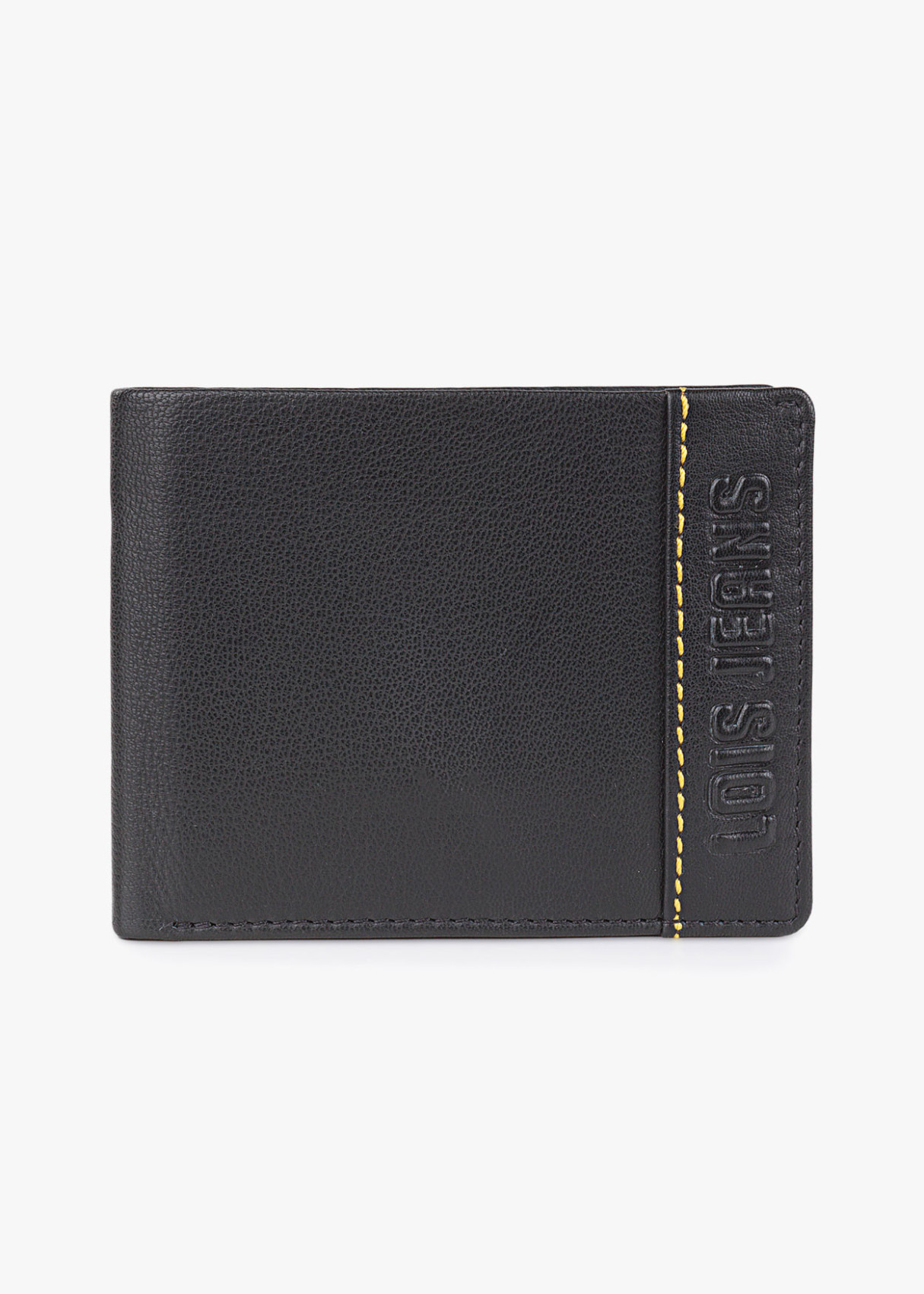 Cartera billetera de Piel con compartimentos negra