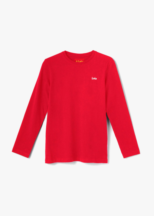 Camiseta Básica Cuello Redondo y Manga Larga