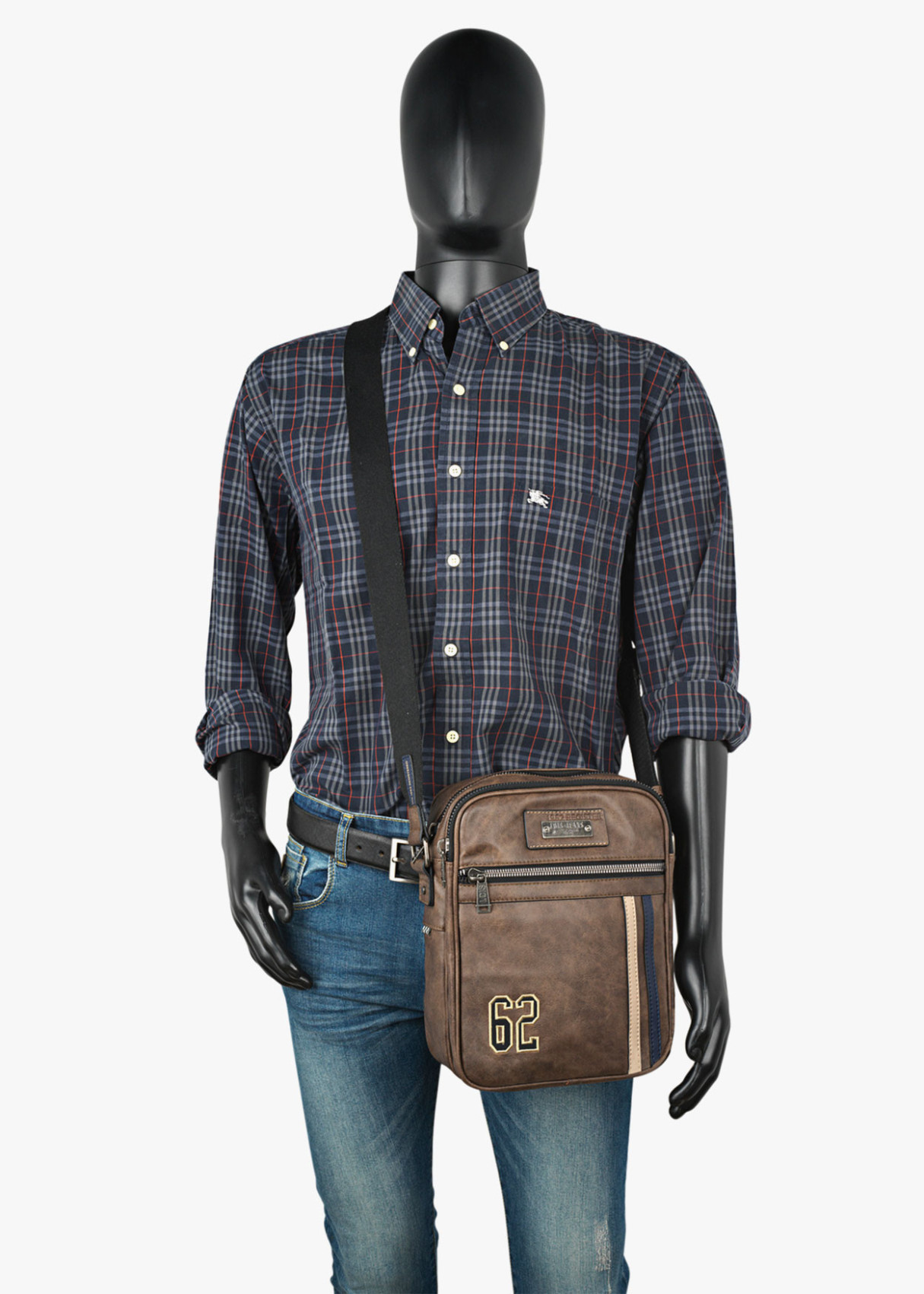 Bolso bandolera ajustable Lois 62 marrón