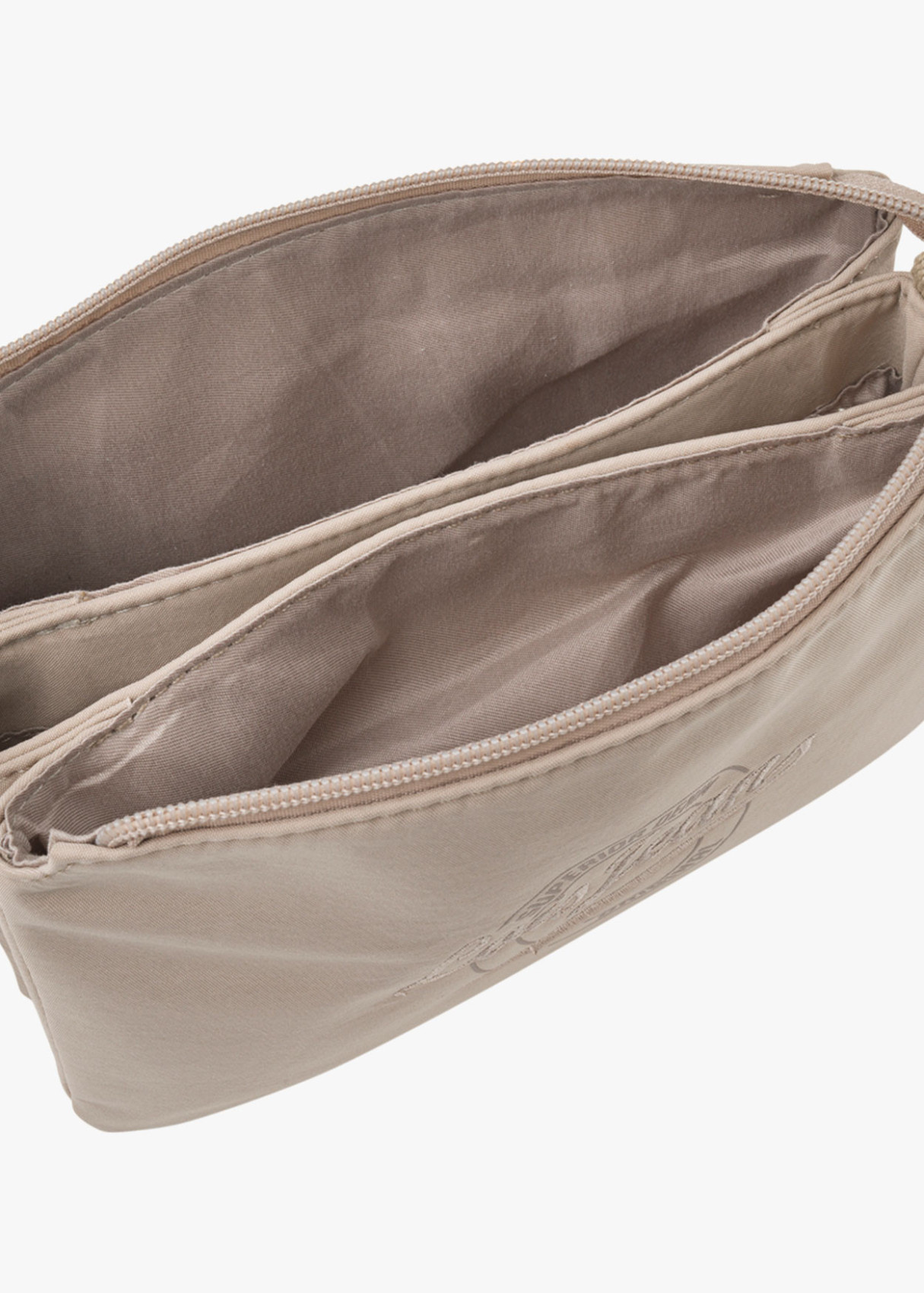 Bolso bandolera doble compartimento ajustable tierra