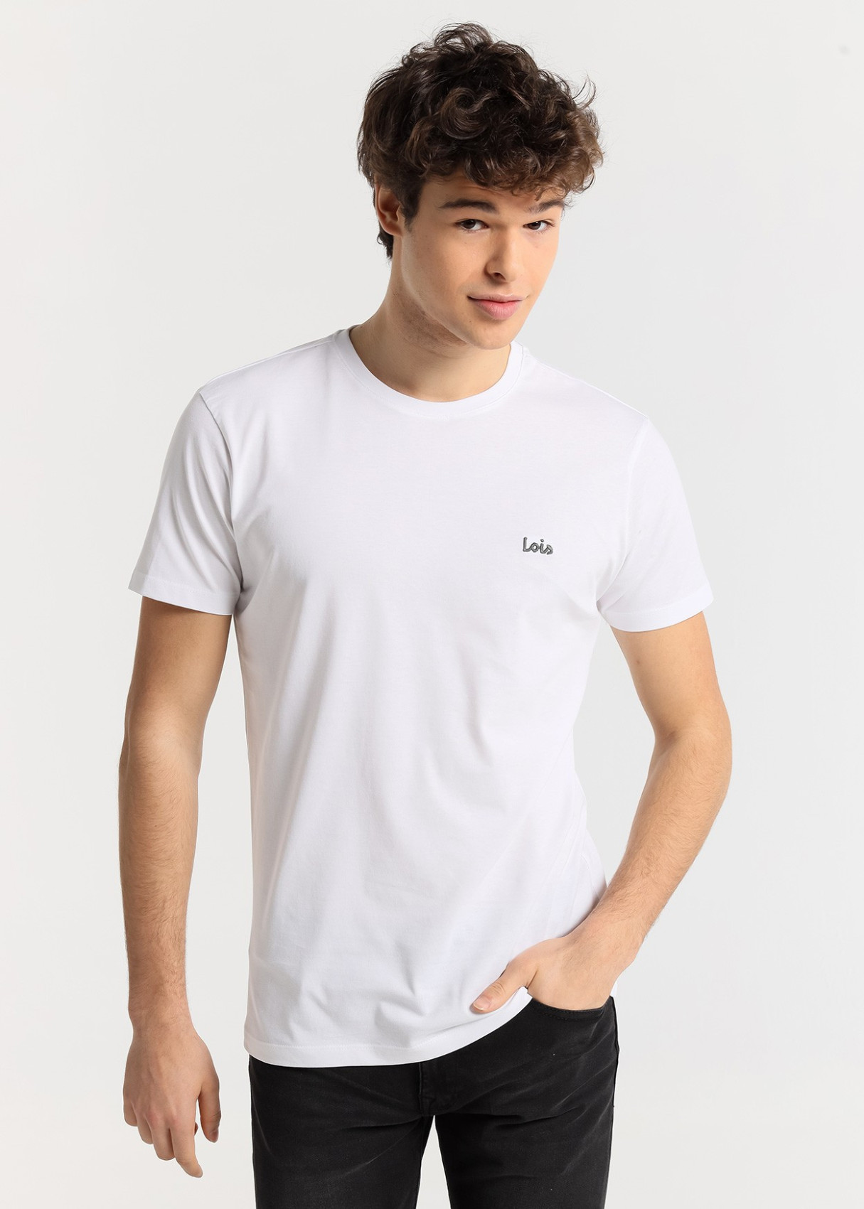 Camiseta manga corta básica Galet Biff blanca