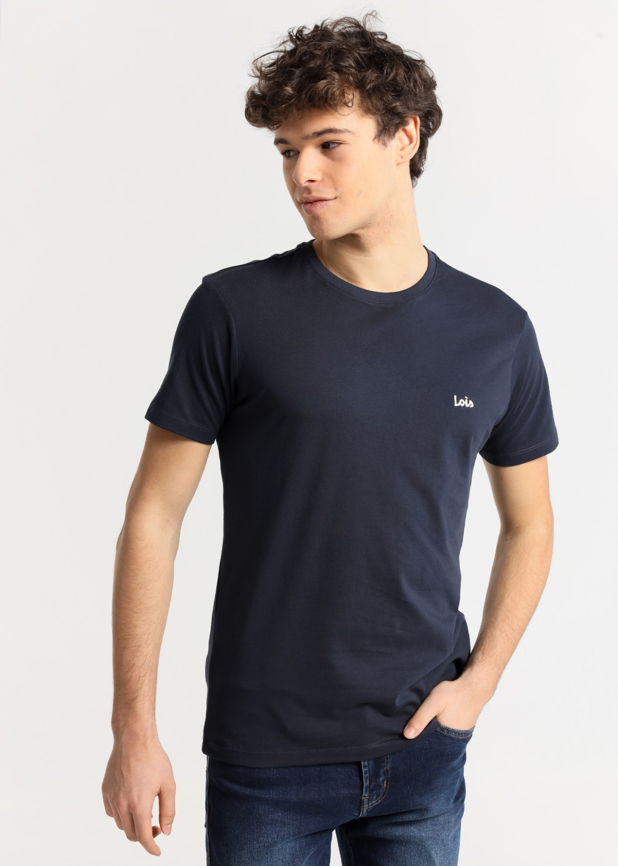 Camiseta manga corta básica Galet Biff azul marino