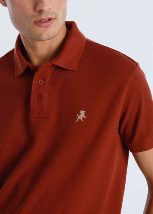 Polo Manga Corta Filipo-Classic Pique rojo