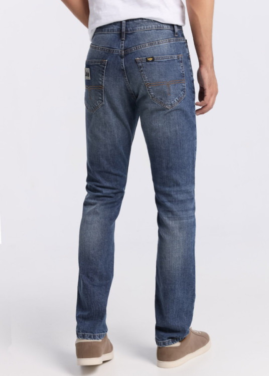 Vaqueros Slim Cintura Media desgastados FORD-BROWN azul