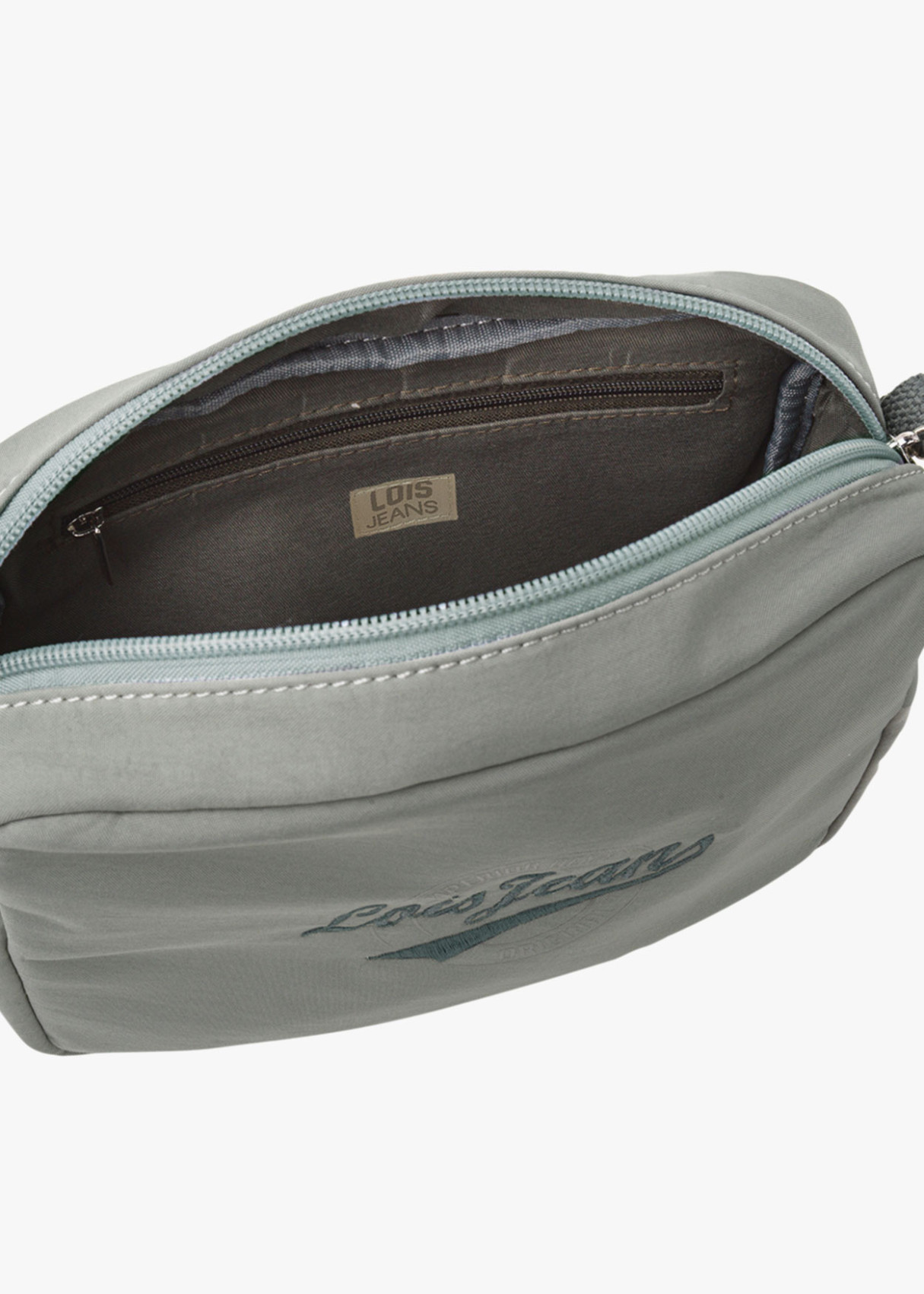 Bolso bandolera ajustable con cremallera menta