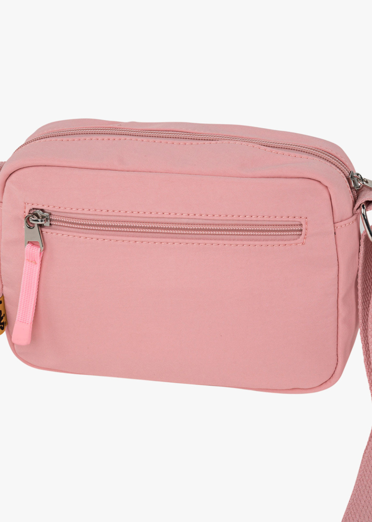 Bolso bandolera ajustable con cremallera rosa