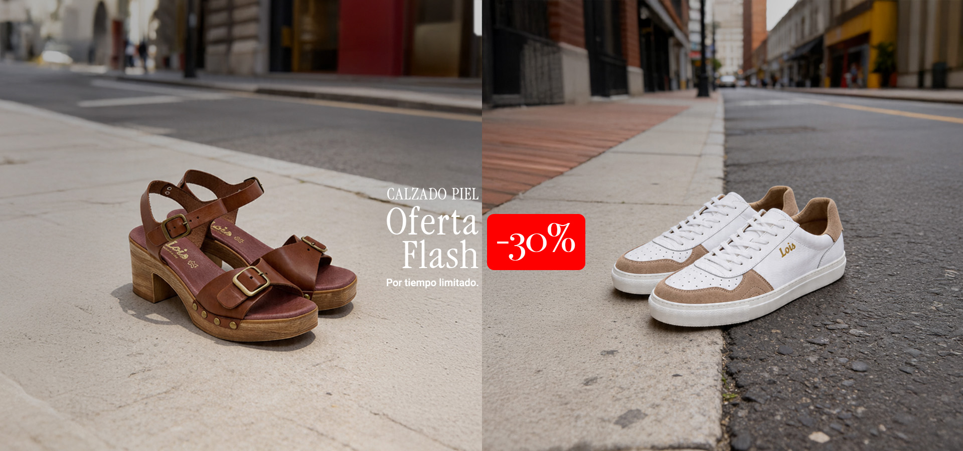 oferta flash 30 calzado piel