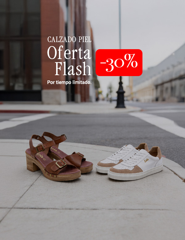 oferta flash 30 calzado piel